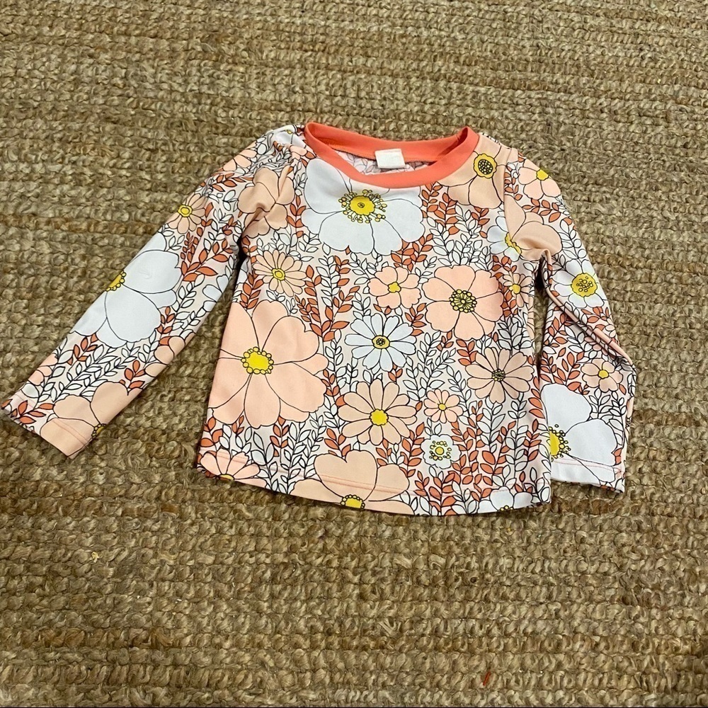 Baby gap floral daisy rash guard girls 18/24m